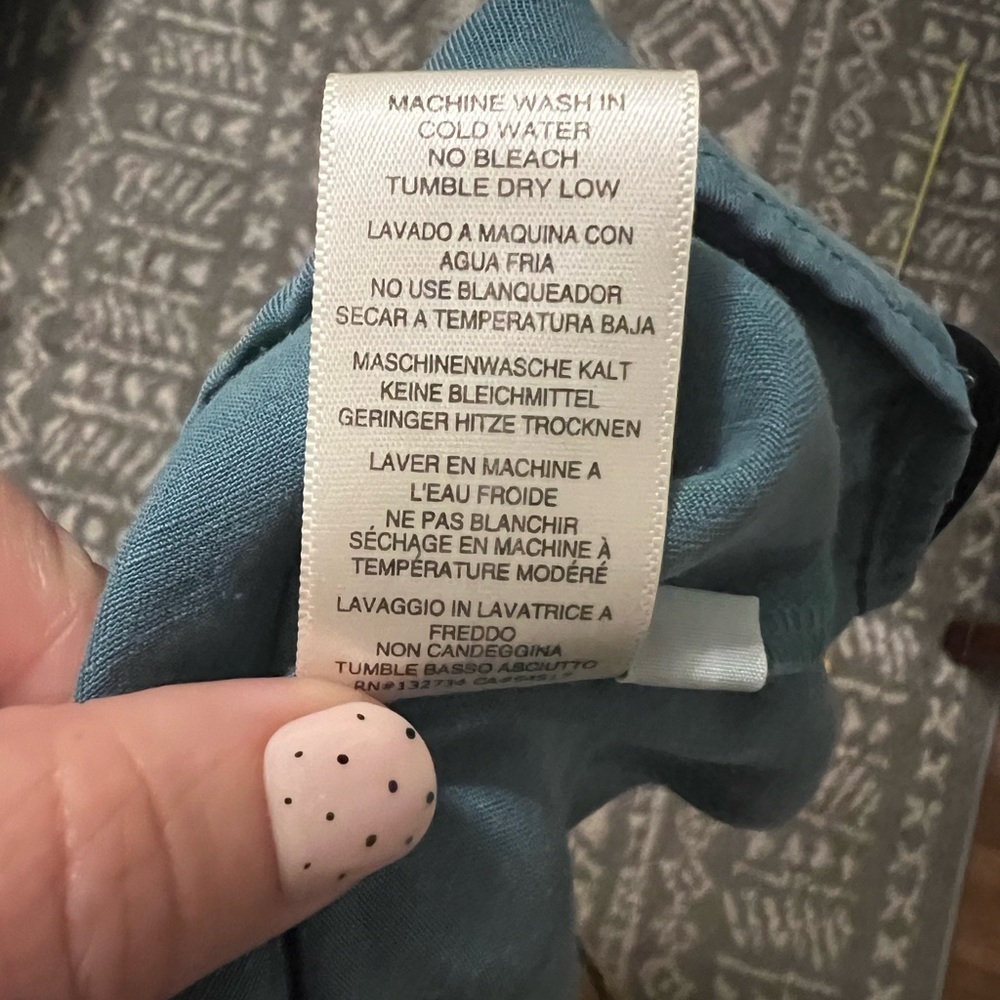 Cloth and Stone Sleeveless Mock Neck Women's Top Teal Blue size M (B112) - Picture 8 of 8